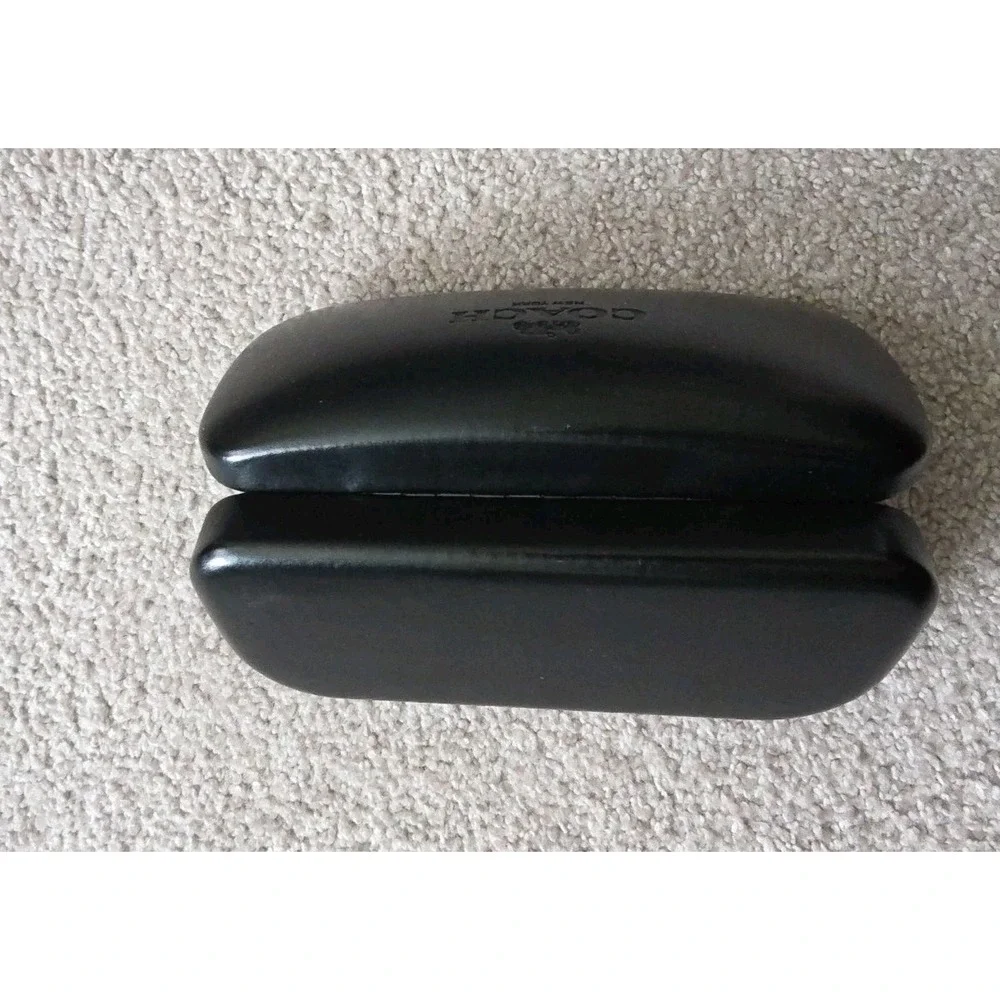 Coach New York - Black Hardshell Glasses Clamshell Eye Glass Case Mint Condition